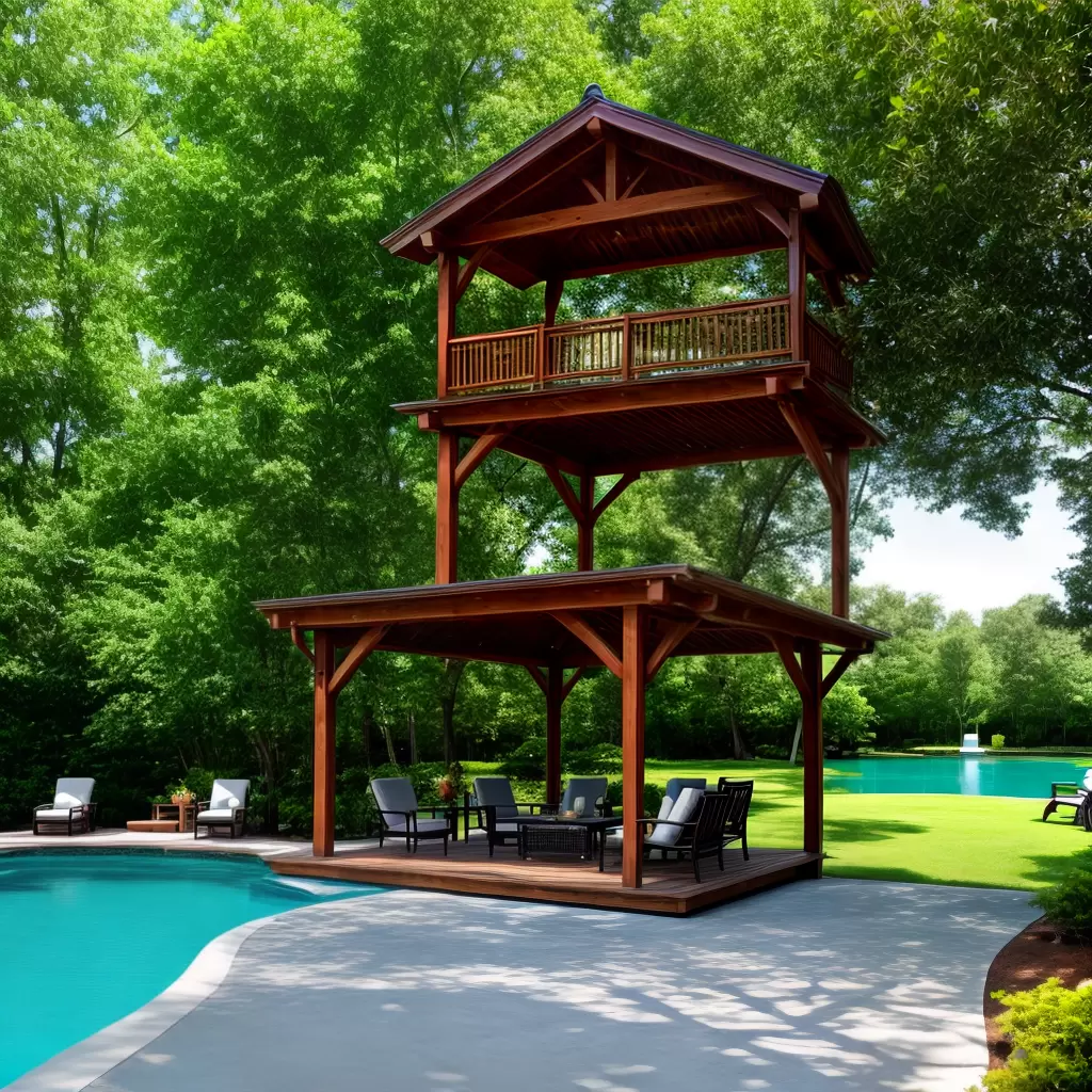 Fotos gazebo flutuante piscina jardim
