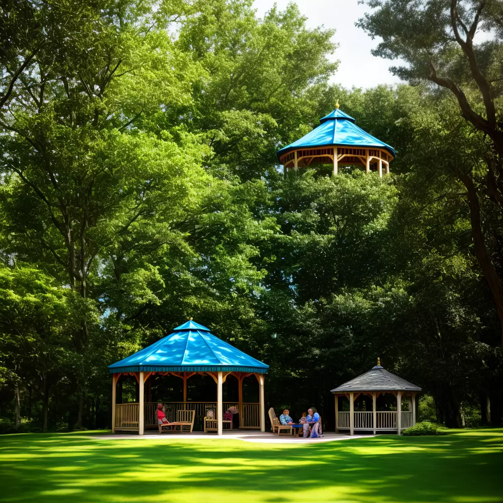 Fotos familia gazebo ar livre diversao
