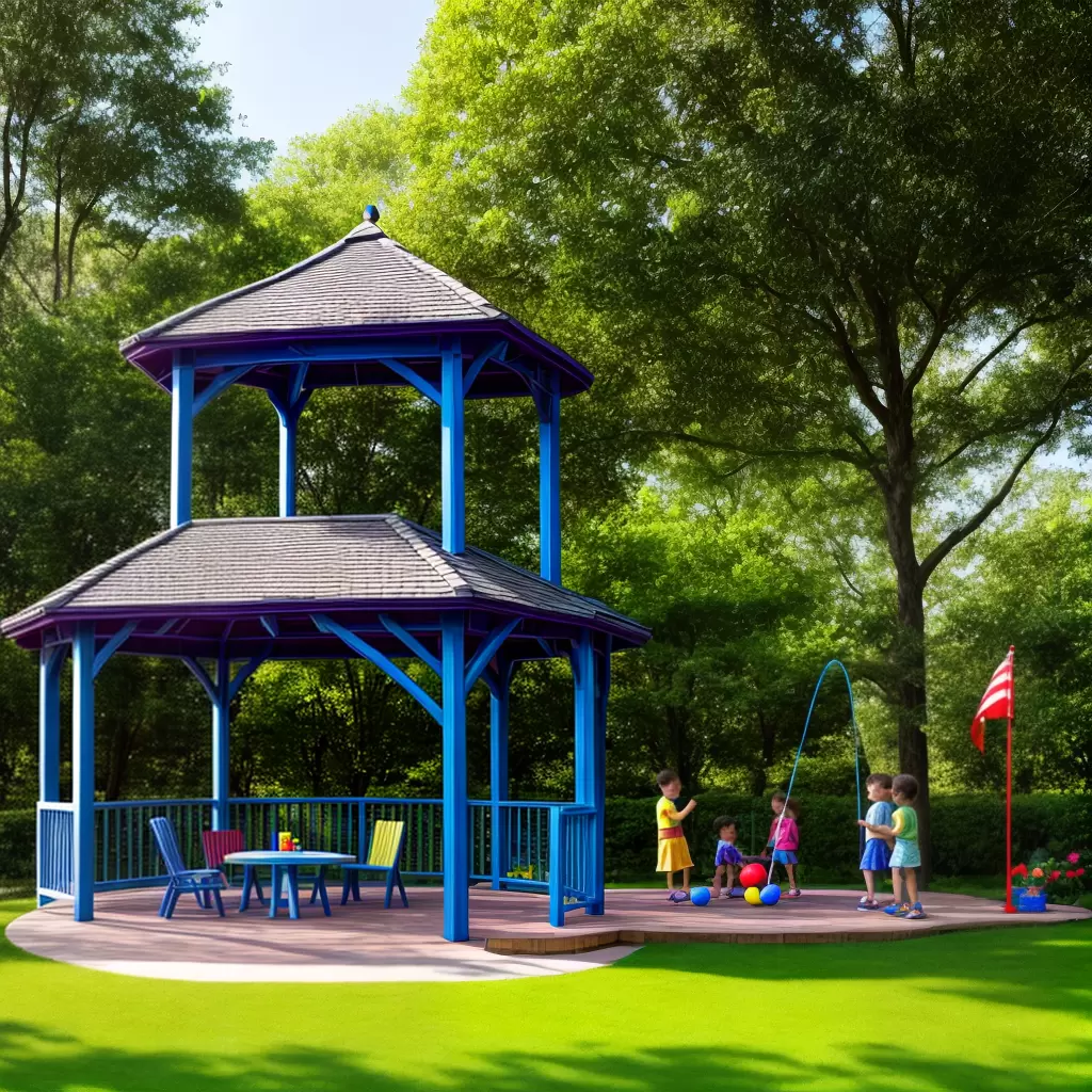 Fotos gazebo infantil brincadeiras criancas natureza