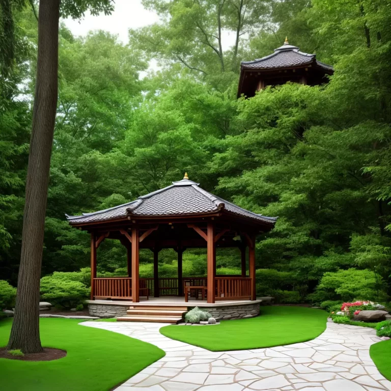 Como criar um Gazebo com estilo oriental para criar um espaço zen e harmonioso
