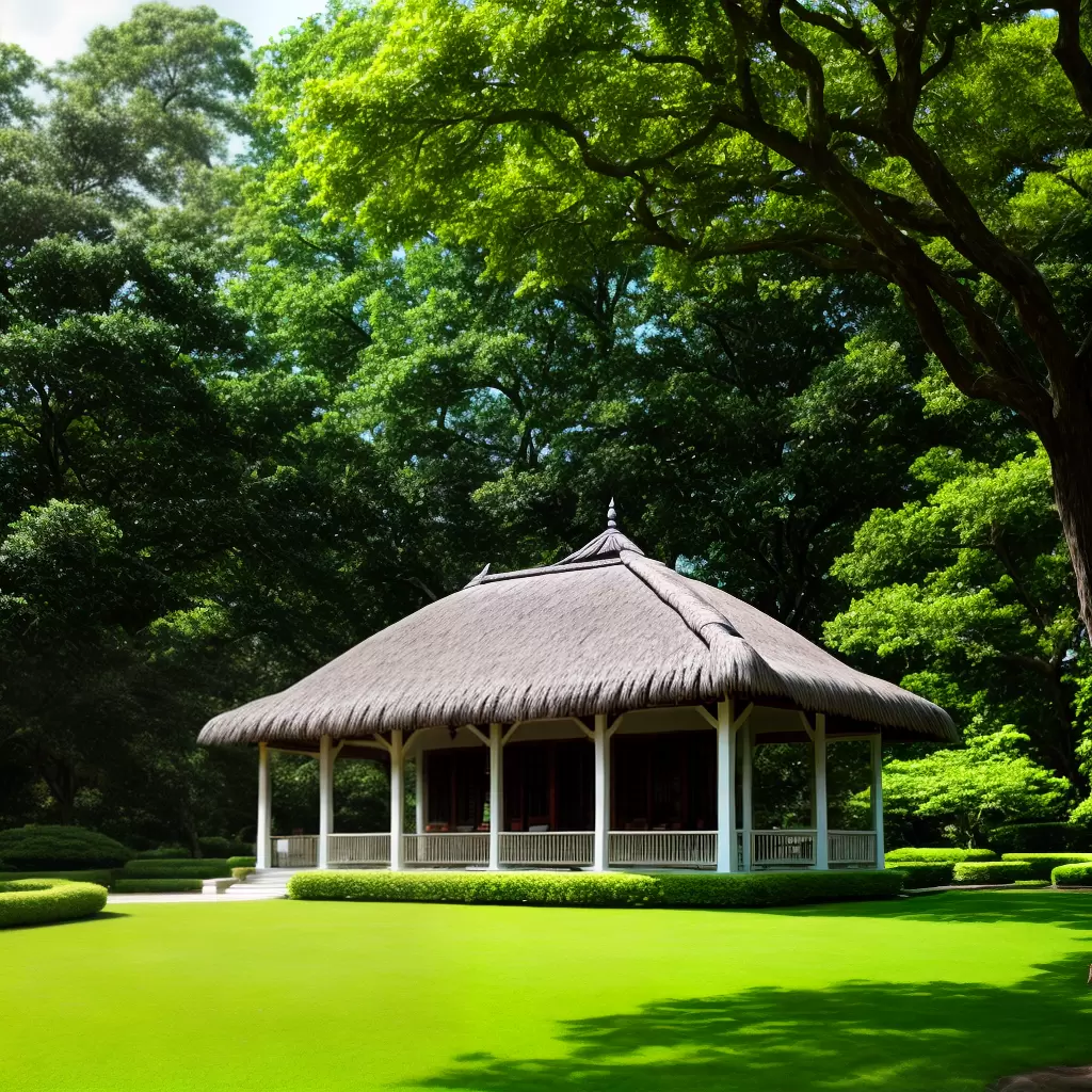 Fotos gazebo colonial jardim flores 1