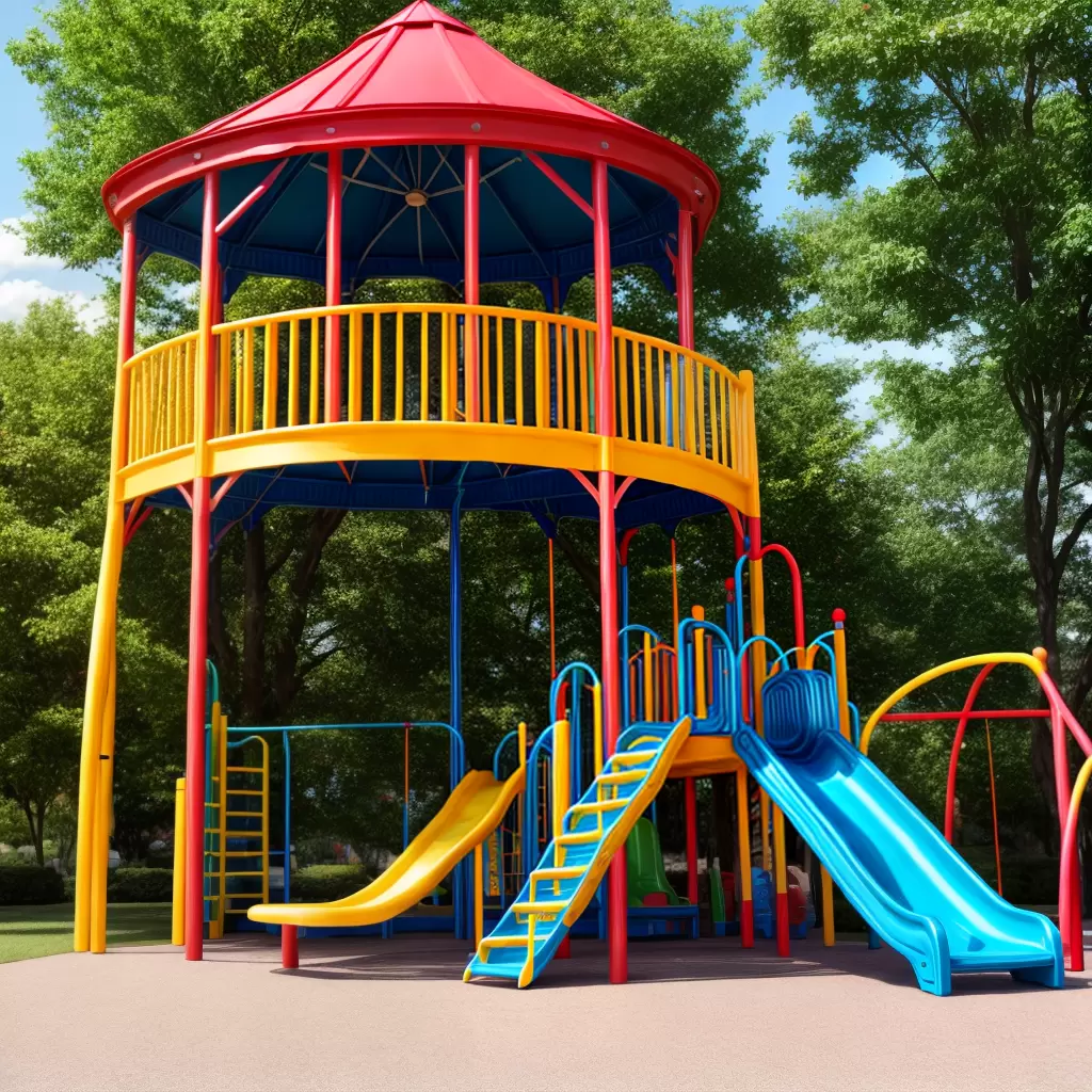 Fotos gazebo colorido playground criancas 2