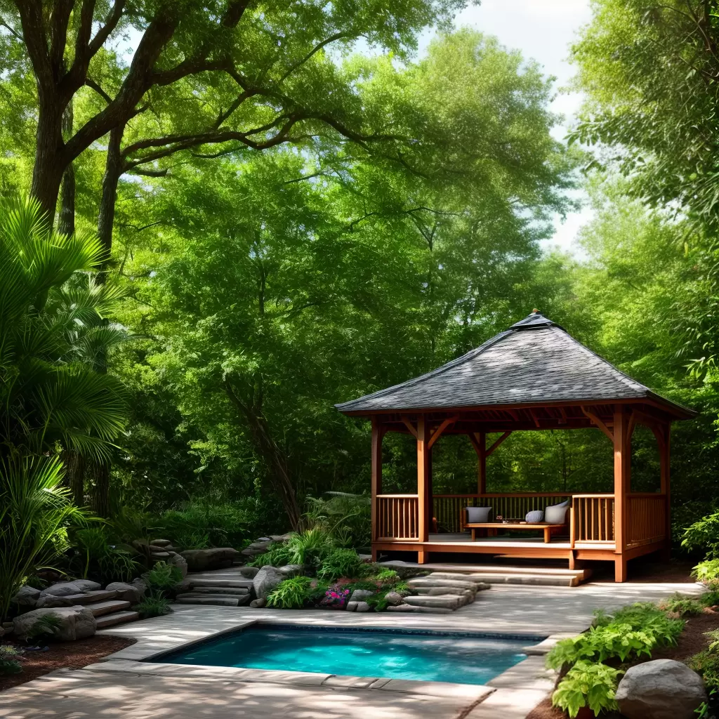 Fotos gazebo jardim yoga meditacao natureza