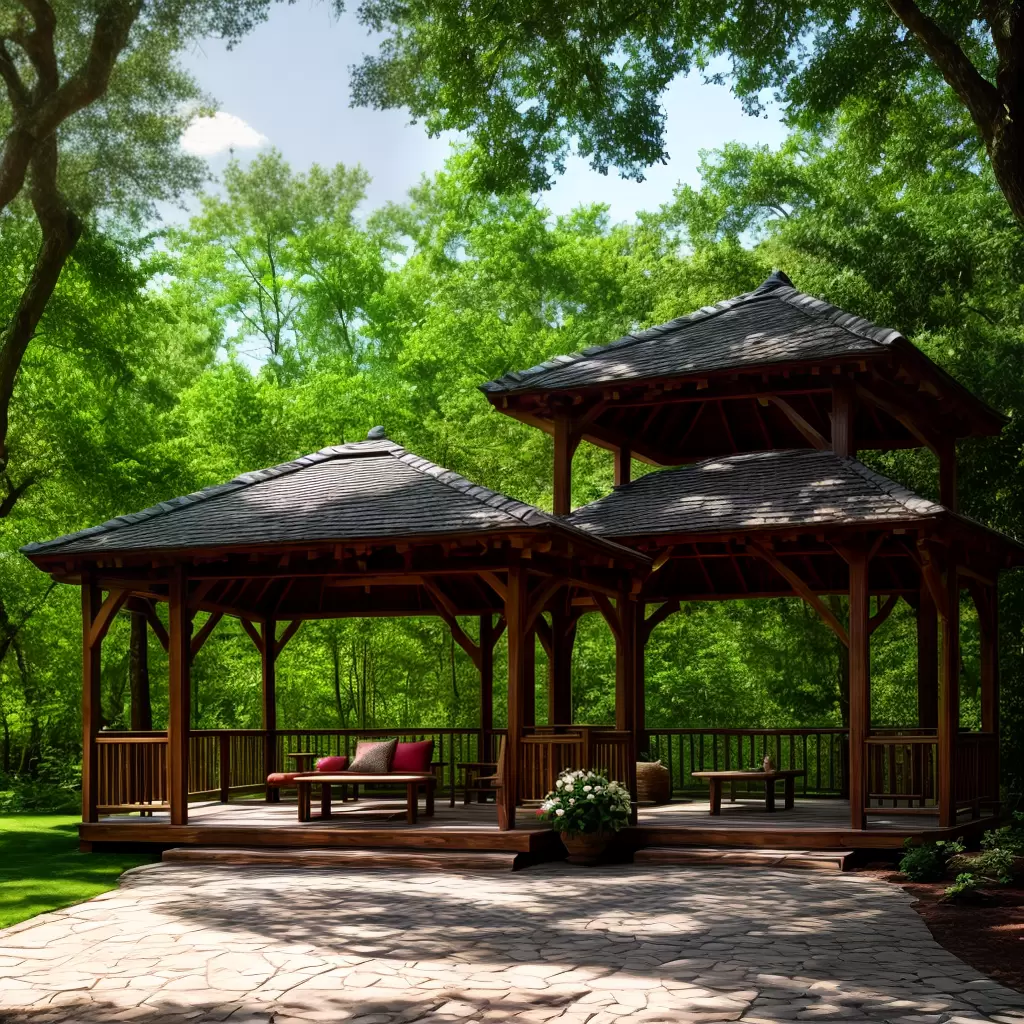 Fotos gazebo jardim yoga meditacao