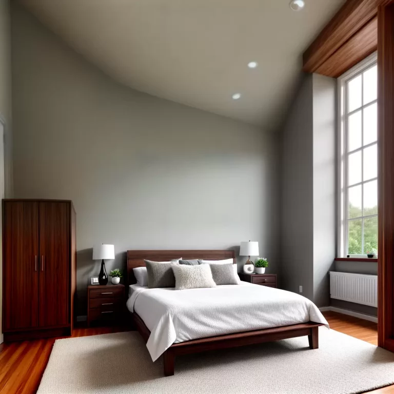 Piso de madeira no quarto de casal: conforto e elegância