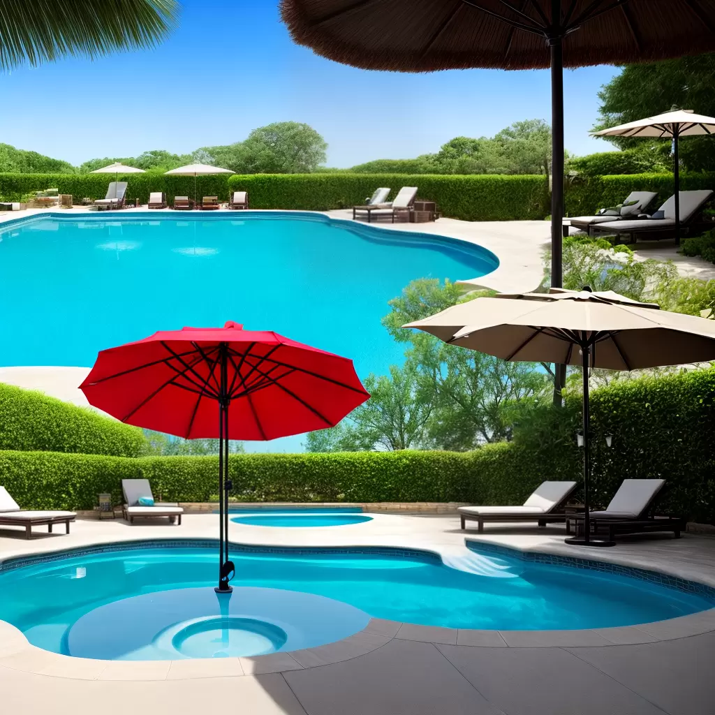 Fotos piscina luxo guarda sol estilo