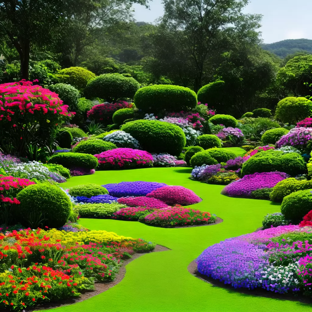 Fotos jardim orquideas coloridas folhagem verde