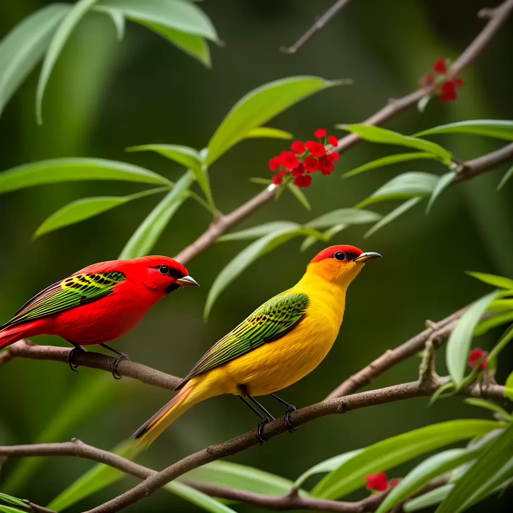 Fotos ave paraiso vermelha amarela jardim