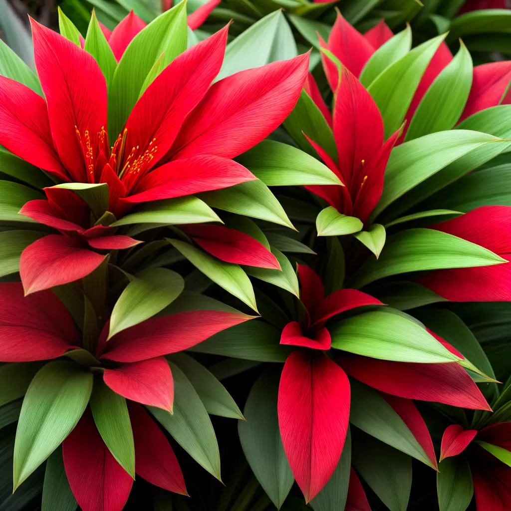 Fotos bromelia vermelha verde jardim