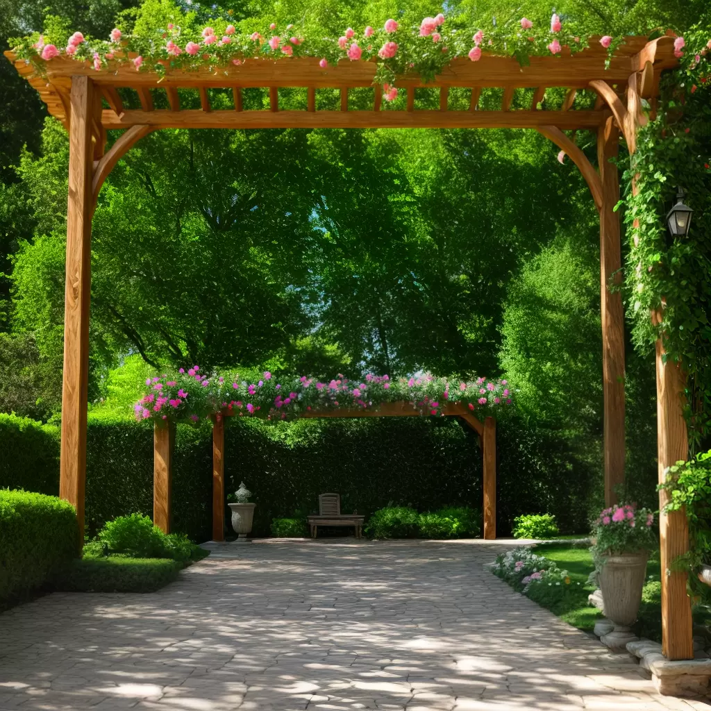 Fotos jardim pergola rosas benches