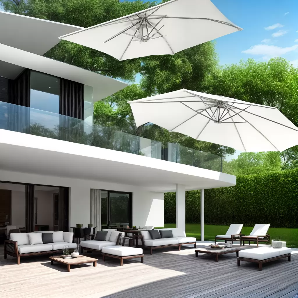 Fotos area externa moderna umbrellas lounge