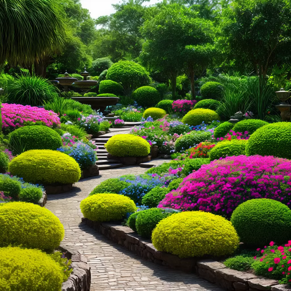 Fotos jardim exotico especimes cores vibrantes
