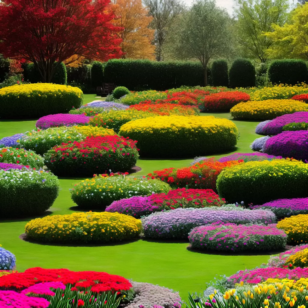 Fotos jardim colorido flores primavera outono