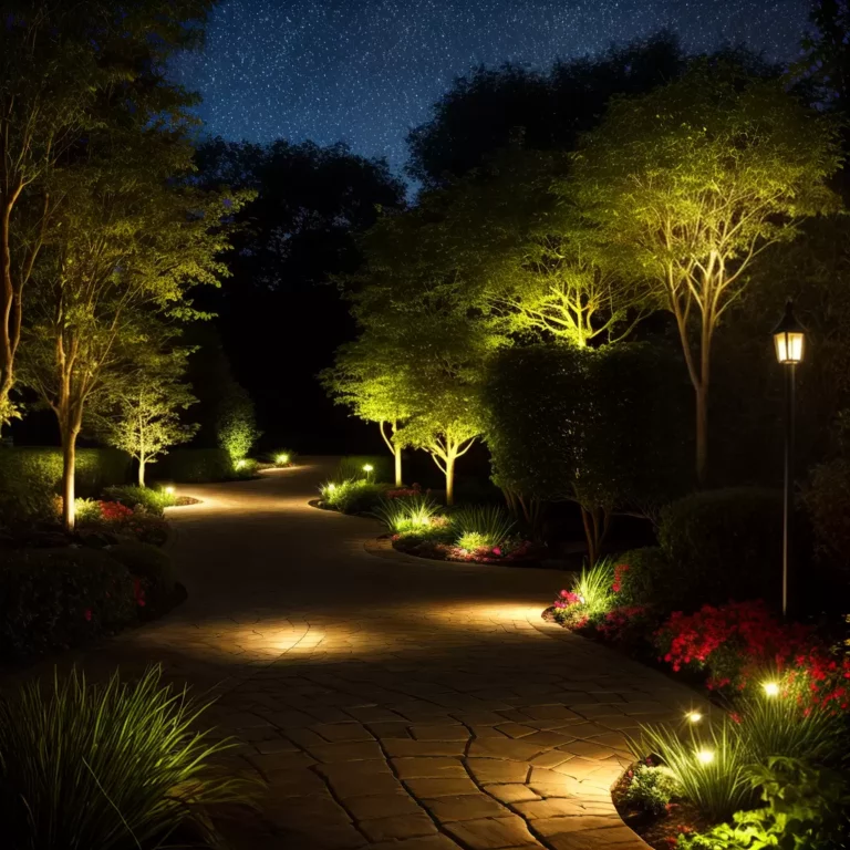 Jardins com iluminação sustentável: energia solar e LED