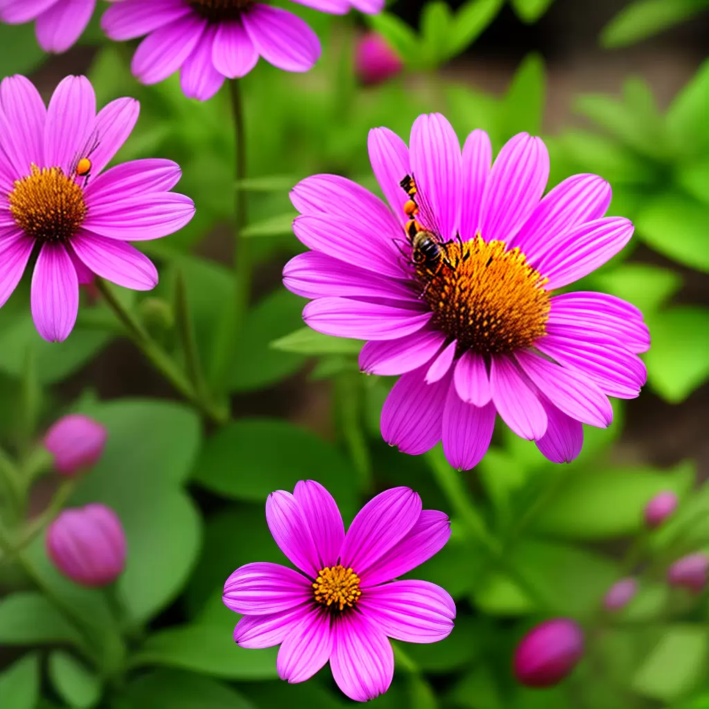 Fotos jardim abelha polinizacao flores coloridas