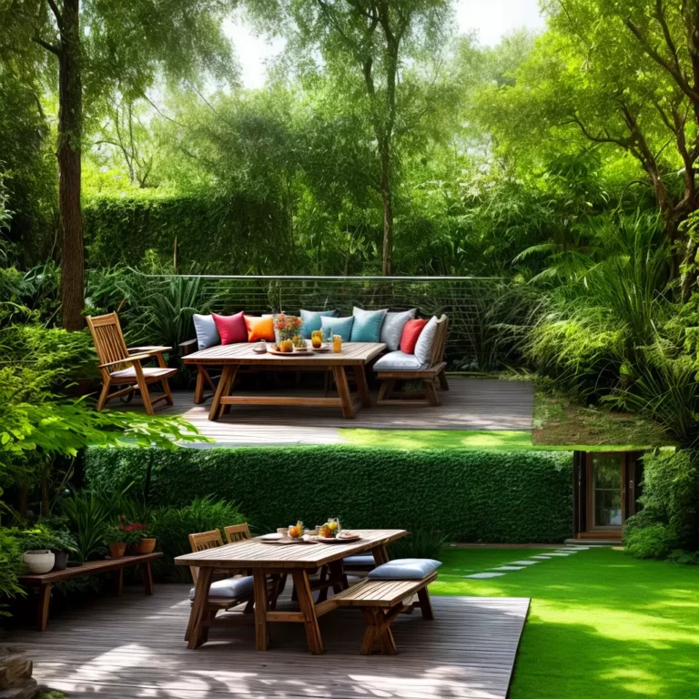 Jardins com móveis ecológicos: sustentabilidade e estilo