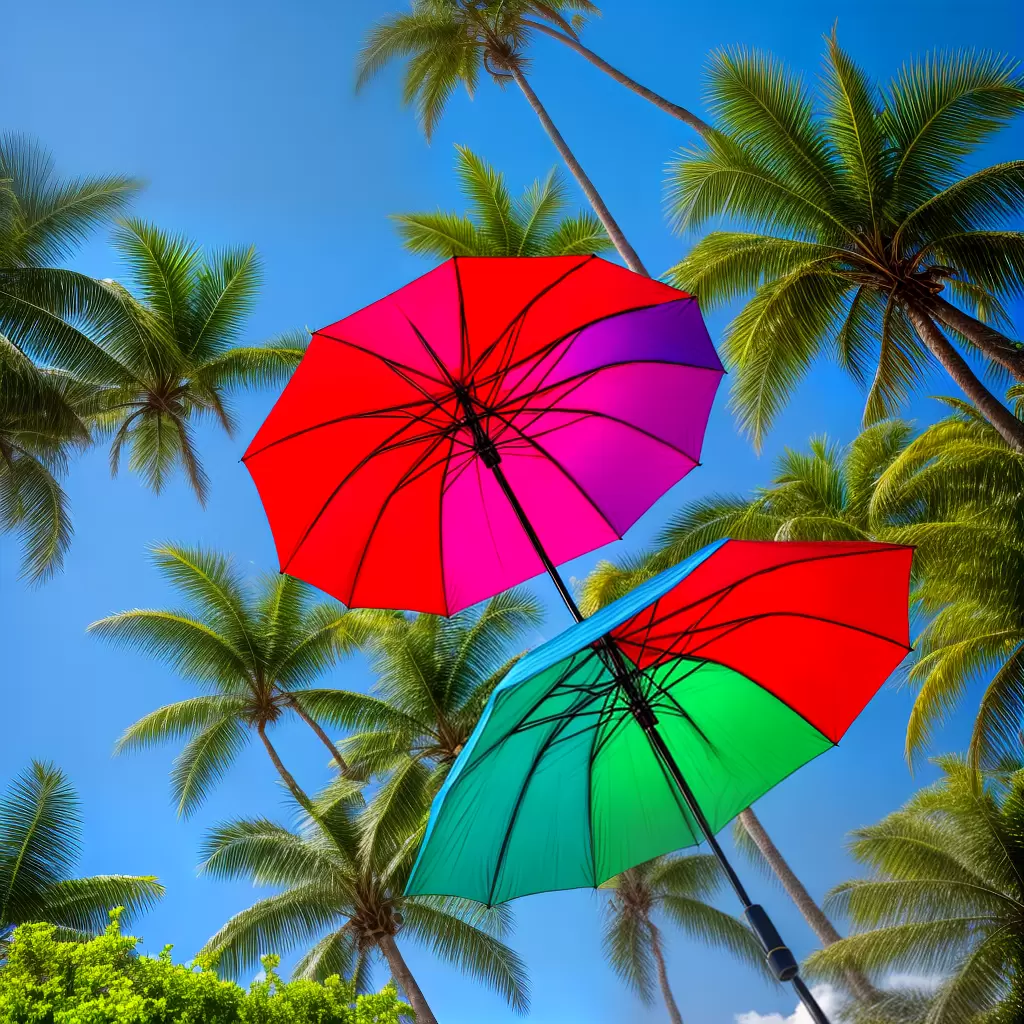 Fotos guarda chuva colorido ceu azul arte