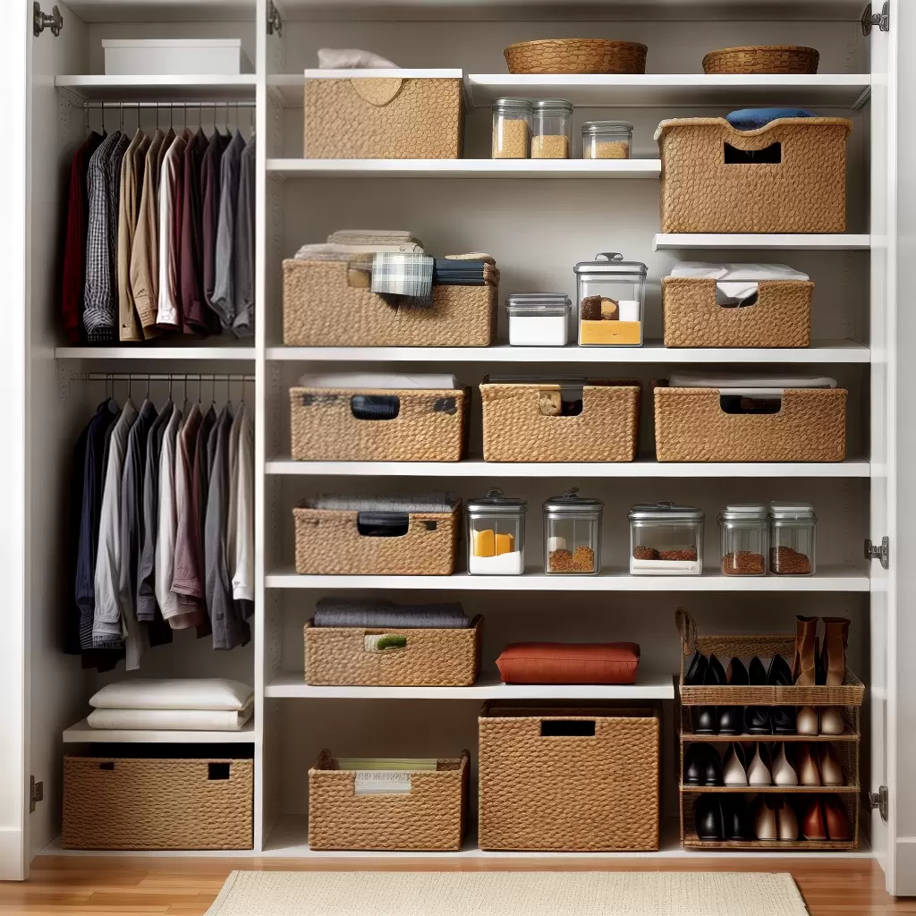 Fotos organizacao closet pantry prateleiras