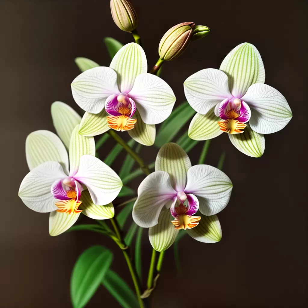 Fotos ilustracao botanica orquidea vintage