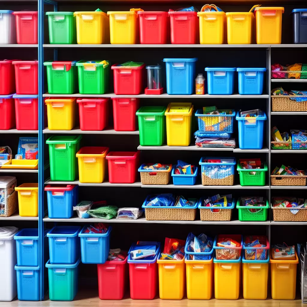 Fotos reciclagem organizada bins tipos