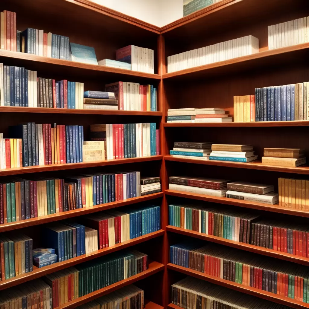 Fotos biblioteca organizada livros genero cores