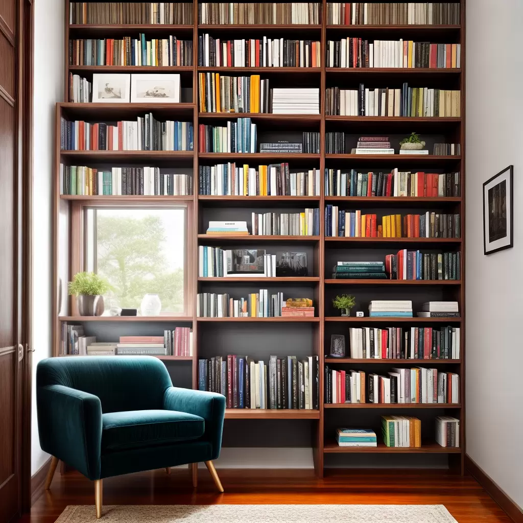 Fotos estante organizada decoracao moderna leitura
