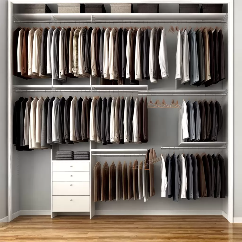 Fotos closet organizado racks shelves fengshui