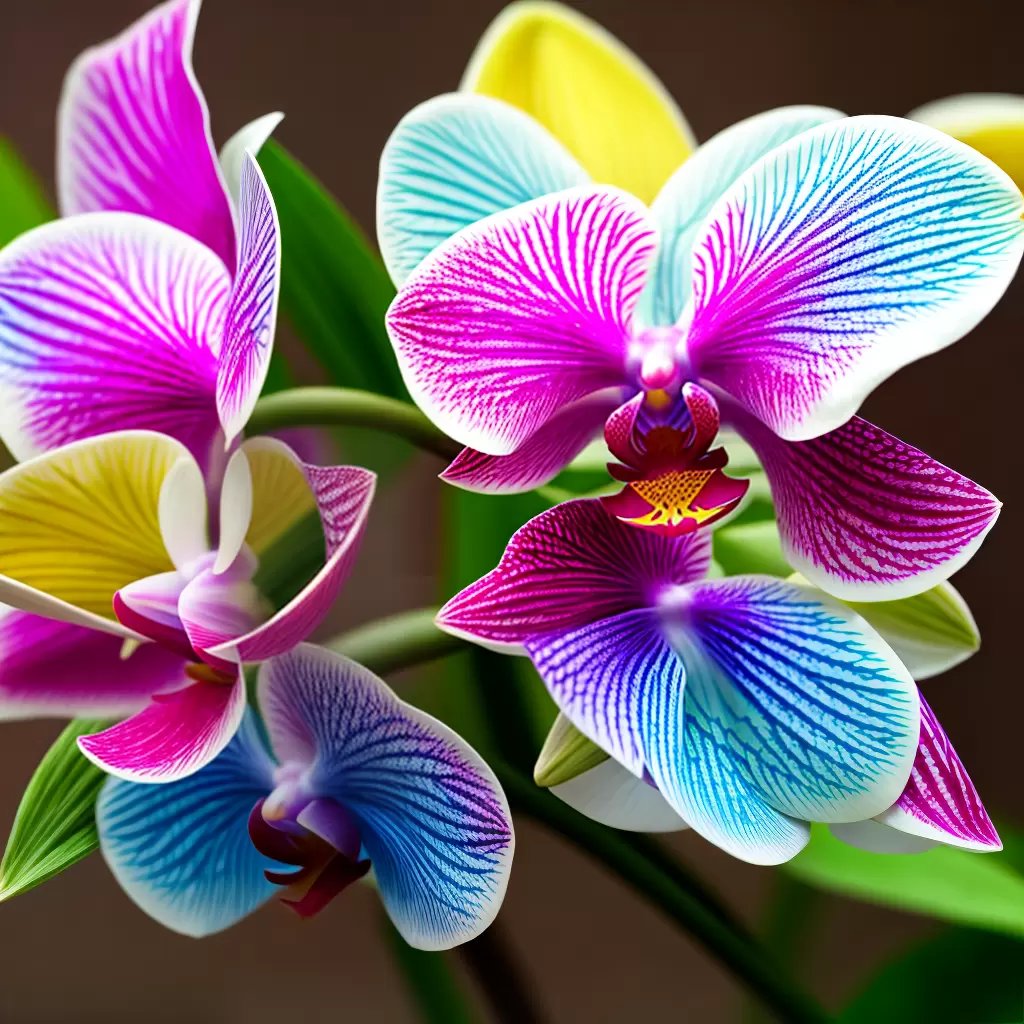 Fotos orquidea hibrida colorida genetica arte