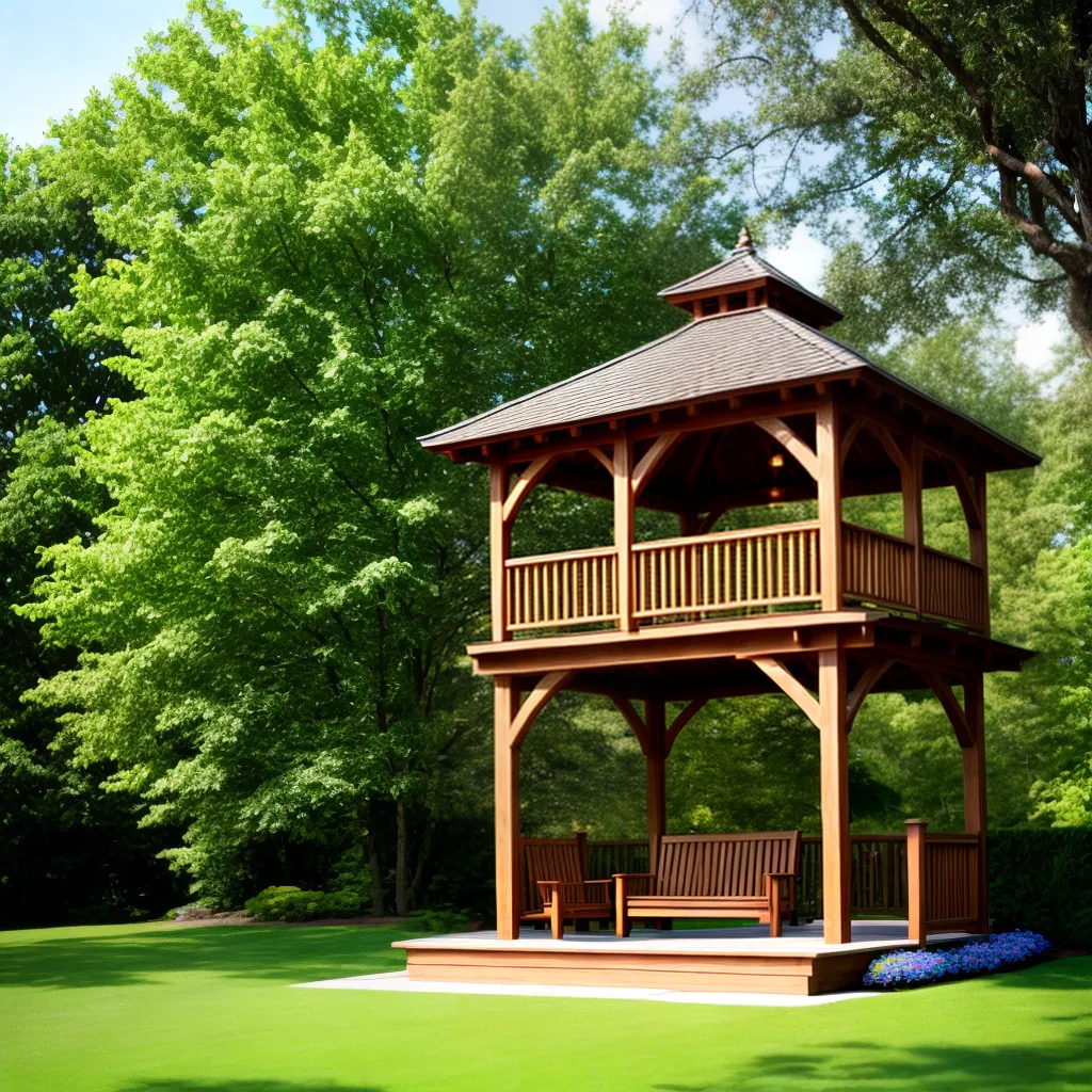 gazebo balanco natureza florido