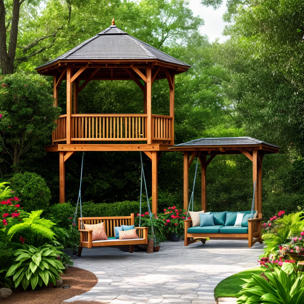 gazebo jardim balanco natureza 1