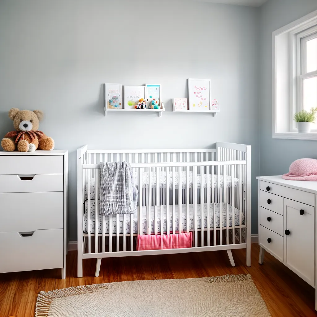 quarto bebe organizado rack branco