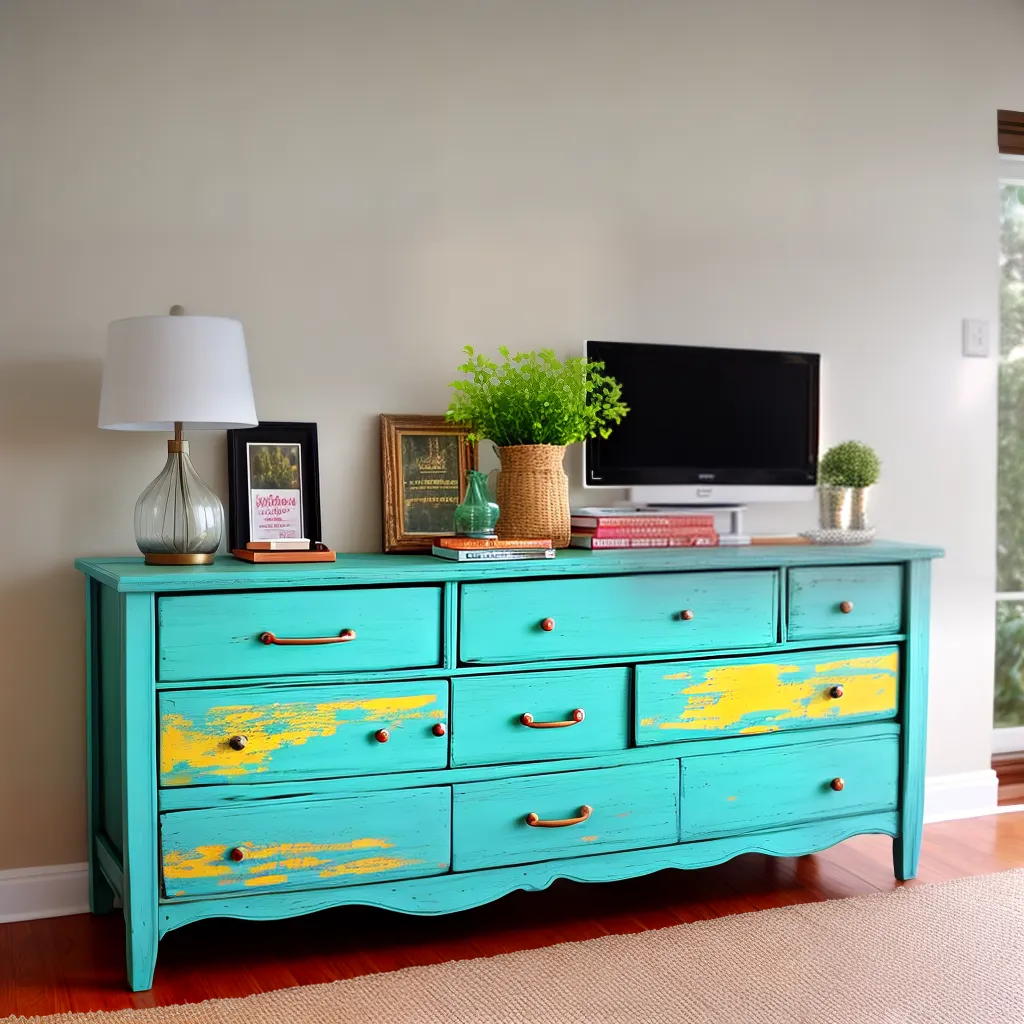 pintura tv stand decoracao criativa