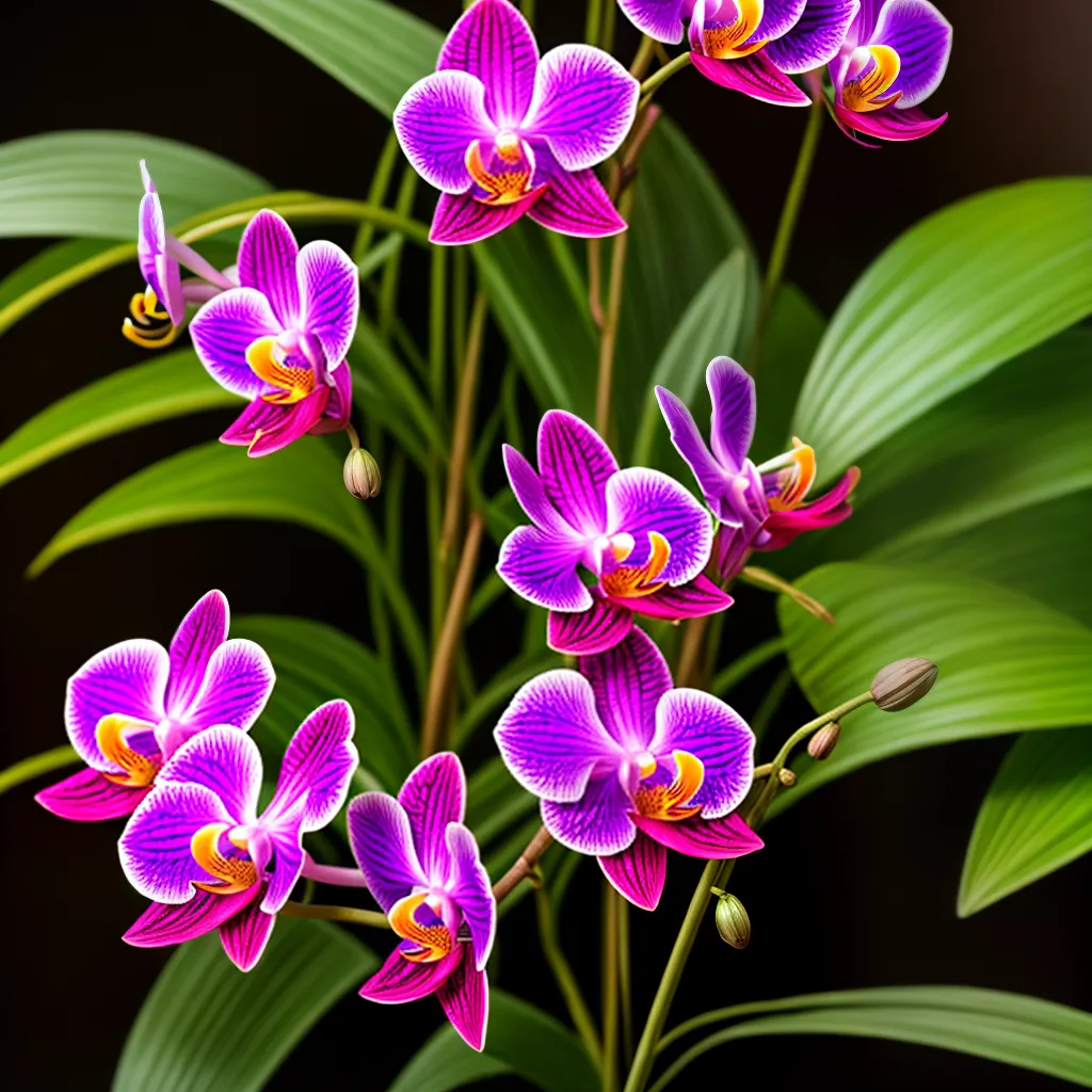 orquidea roxa luz crescimento plantio