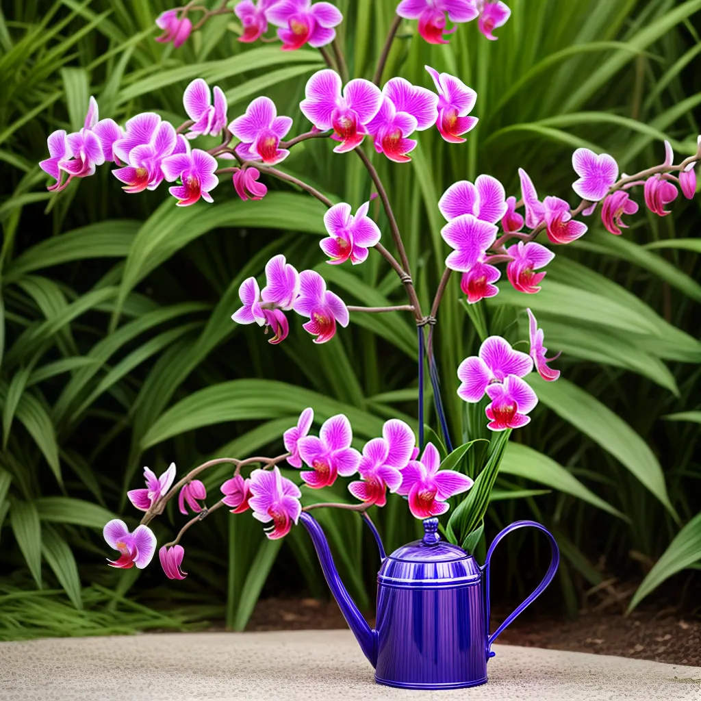 orquidea roxa solo folhagem cuidado