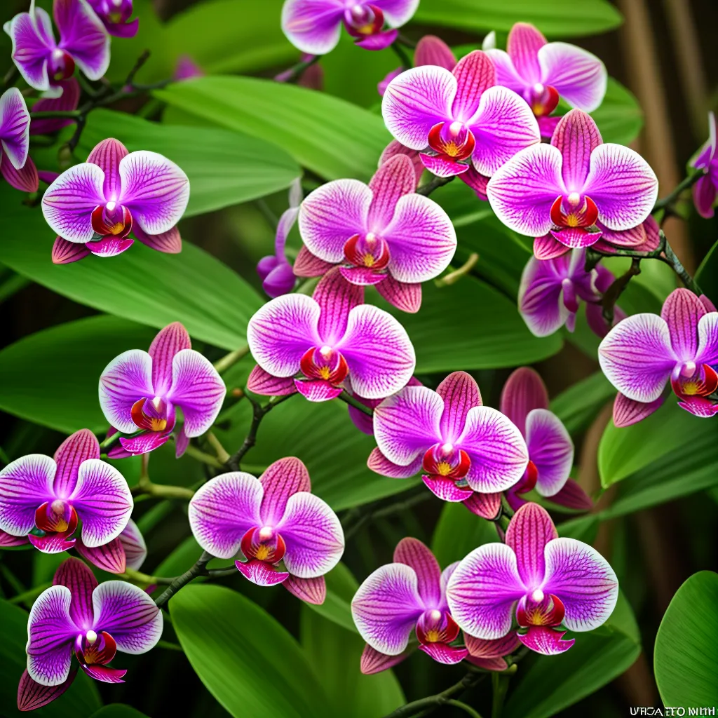 orquideas coloridas festival folhagem