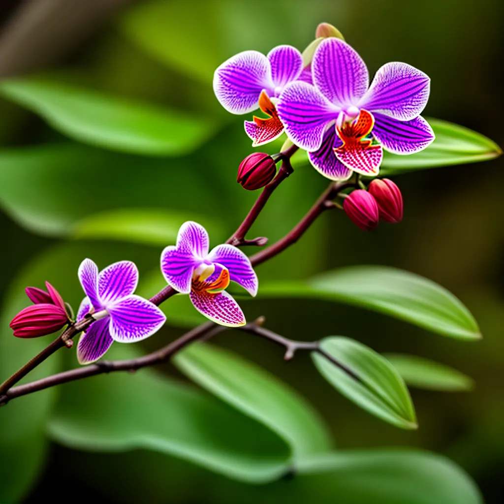 orquidea selva natural petala folhagem