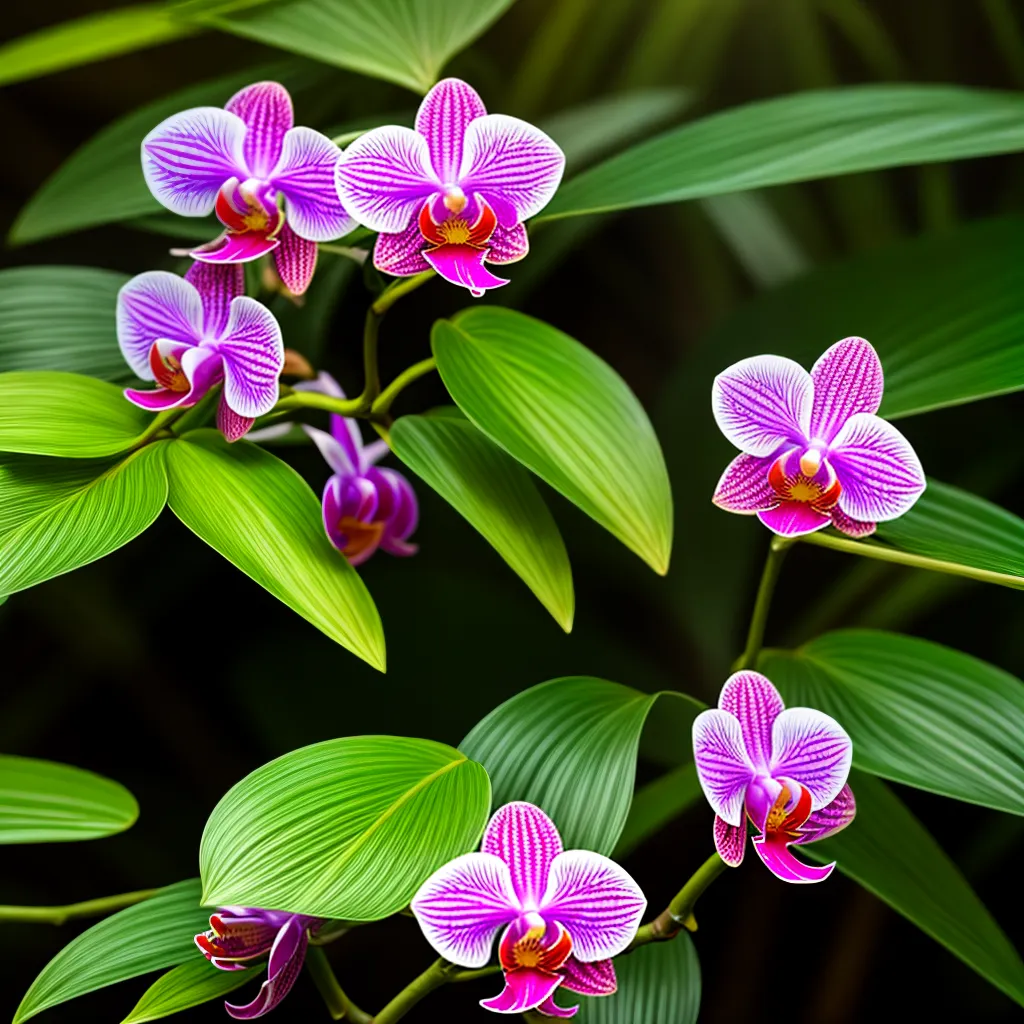 orquidea tropical floresta raios sol