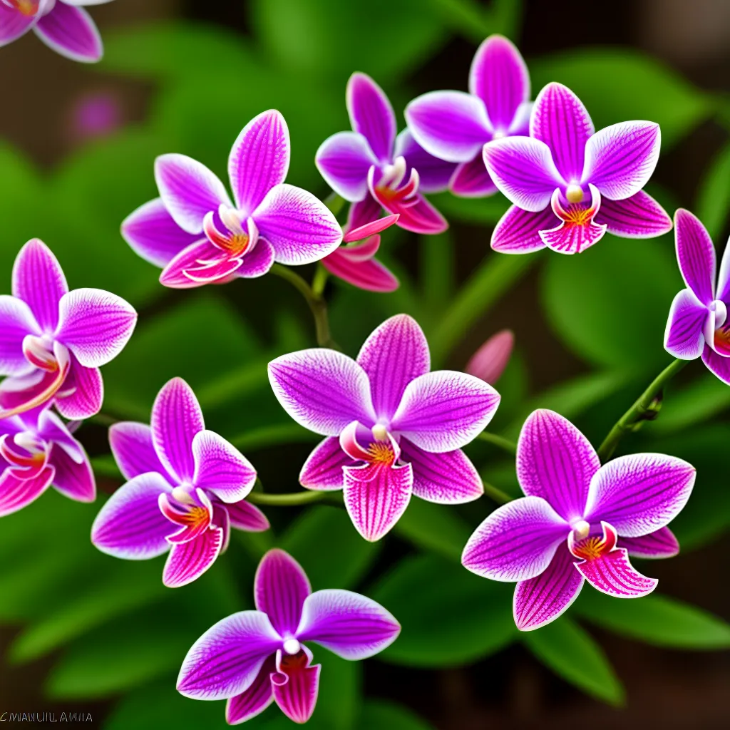 orquidea miniatura flores coloridas