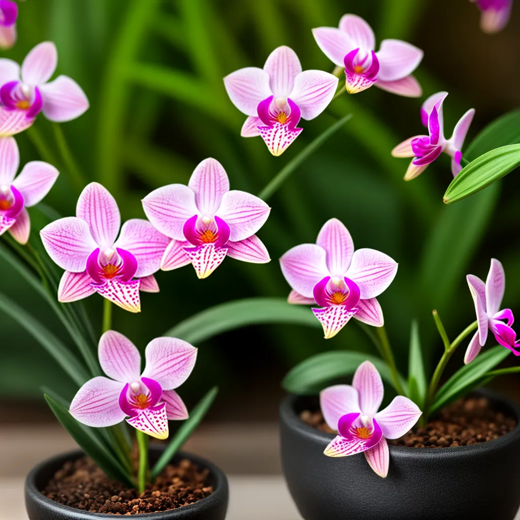 orquidea miniatura florescendo potinho