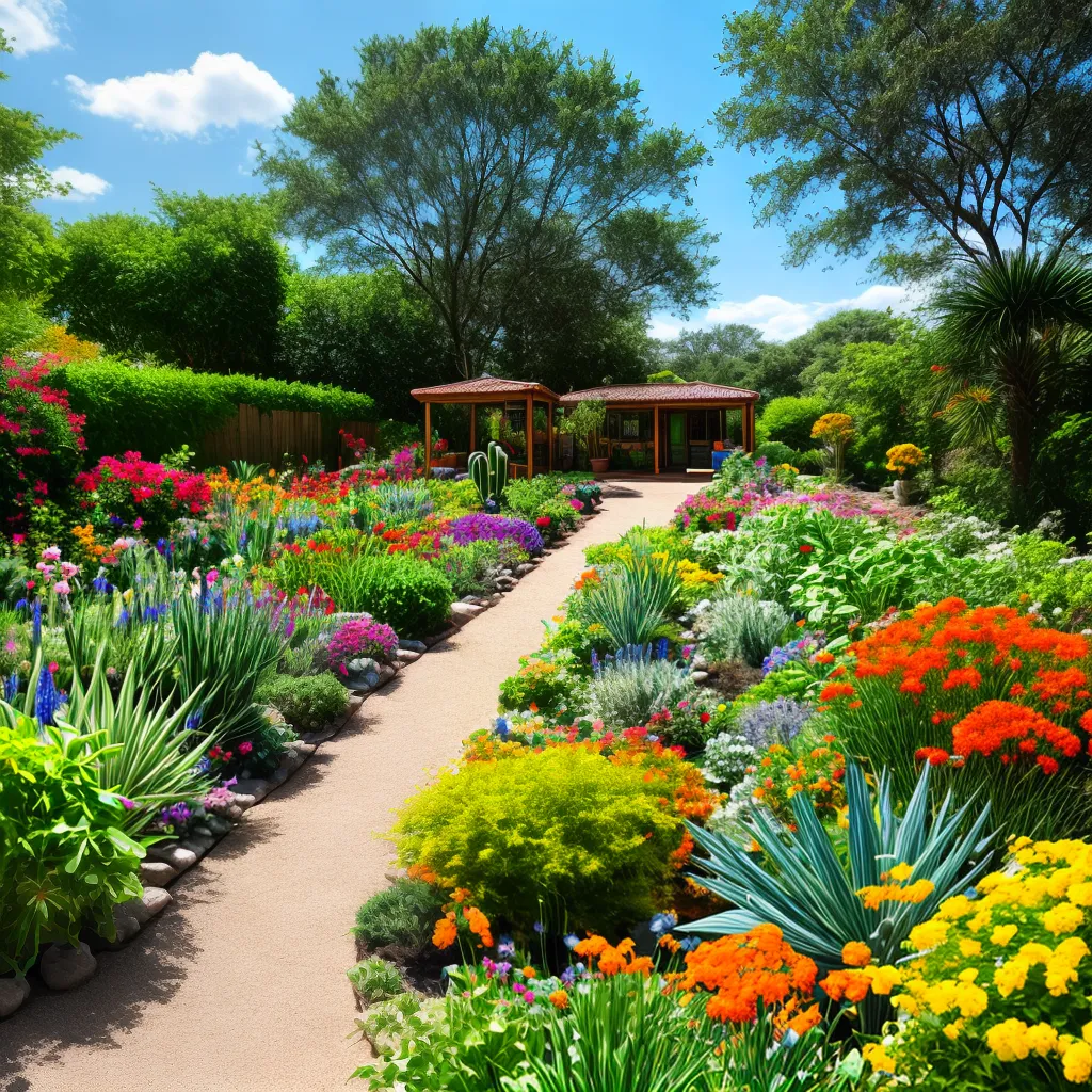 jardim sol cactos flores coloridas