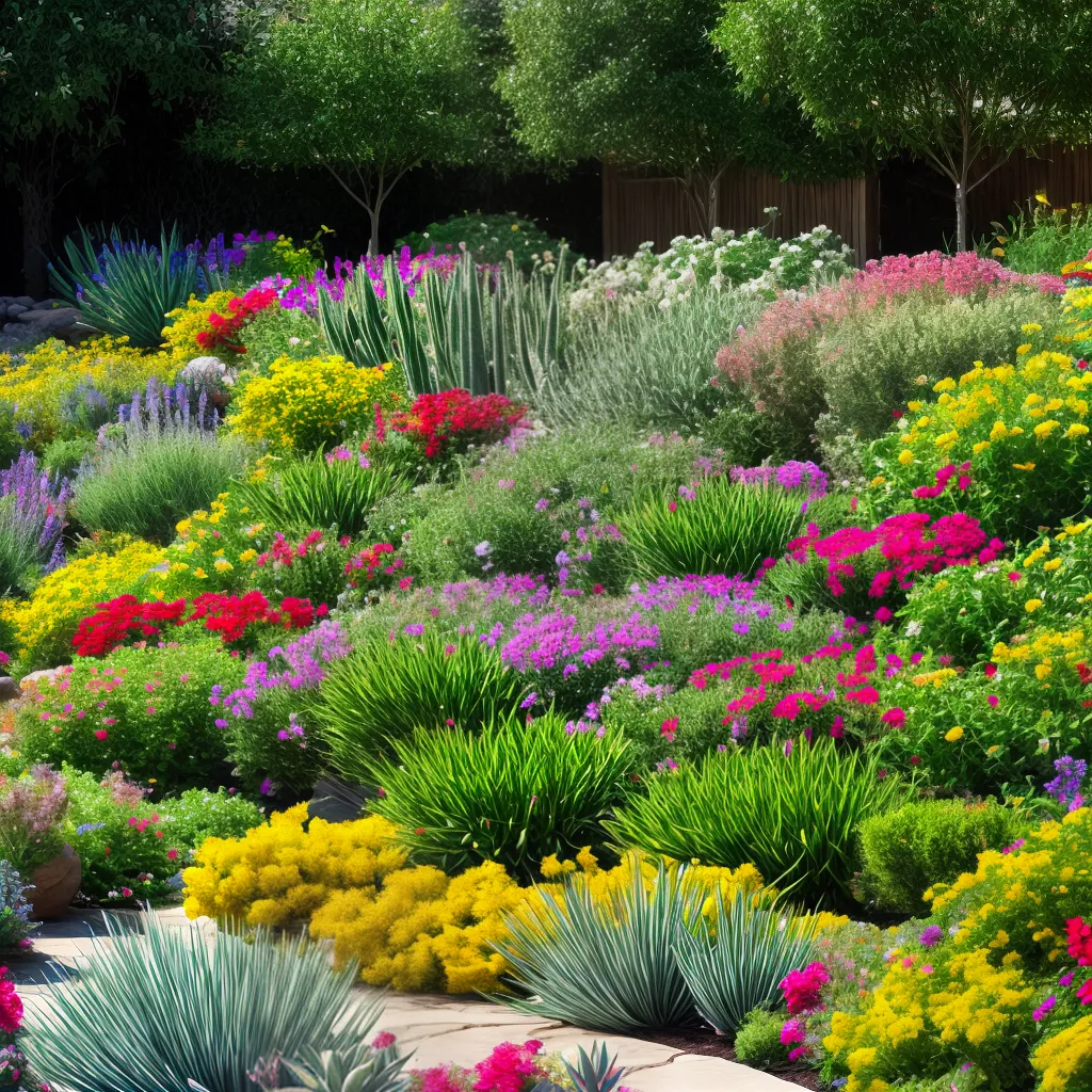 jardim sol plantas coloridas resilientes