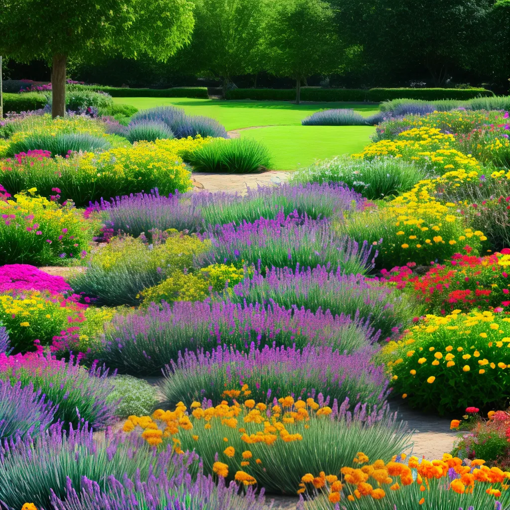jardim vibrante lavanda alecrim calendula