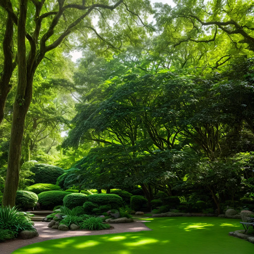 jardim verde sombra plantas