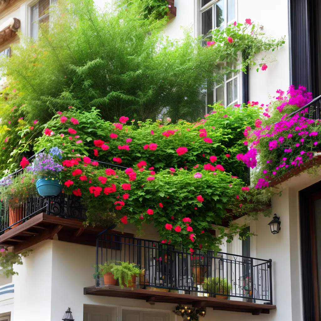 varanda colorida plantas urbanas