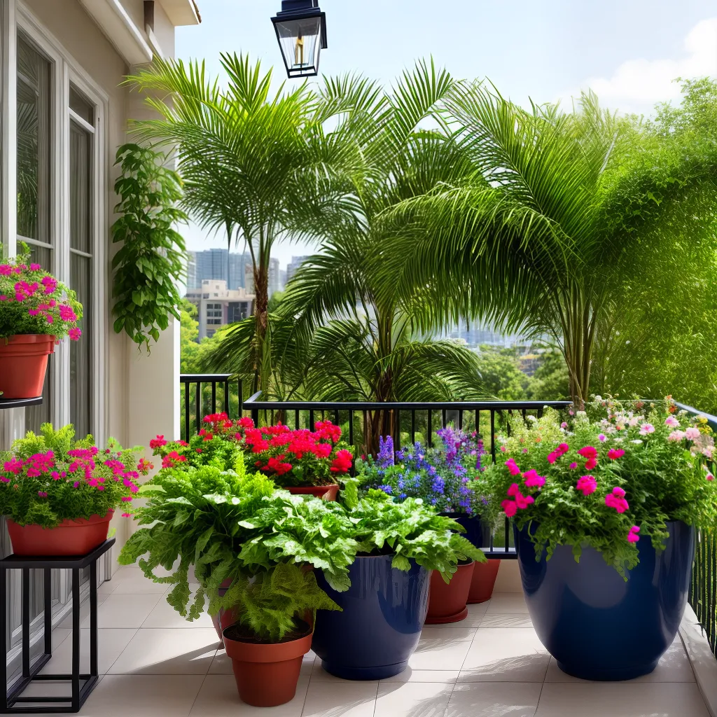 varanda jardim plantas coloridas