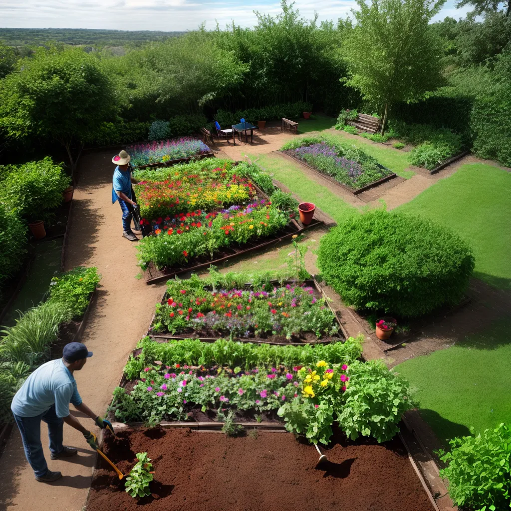 compostagem jardim maos adubo natural