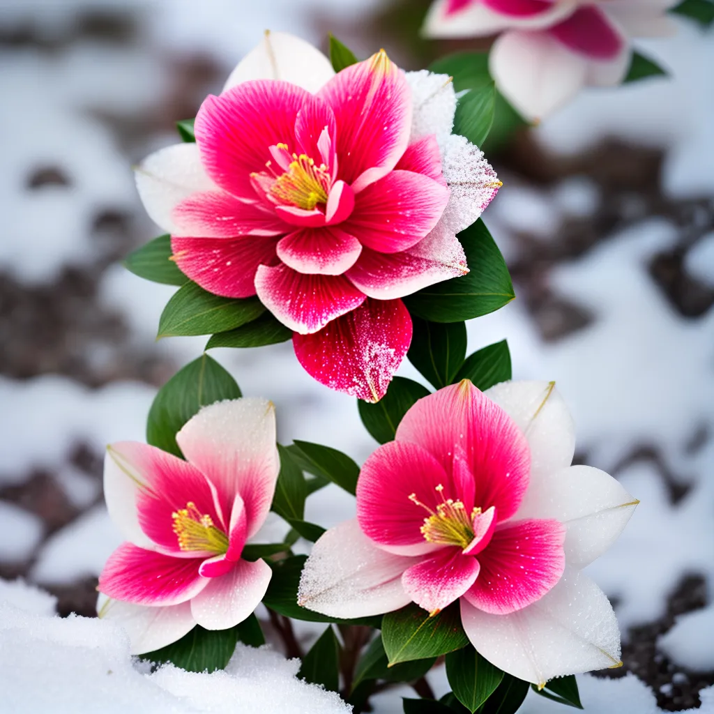 flor hellebore vermelha neve inverno