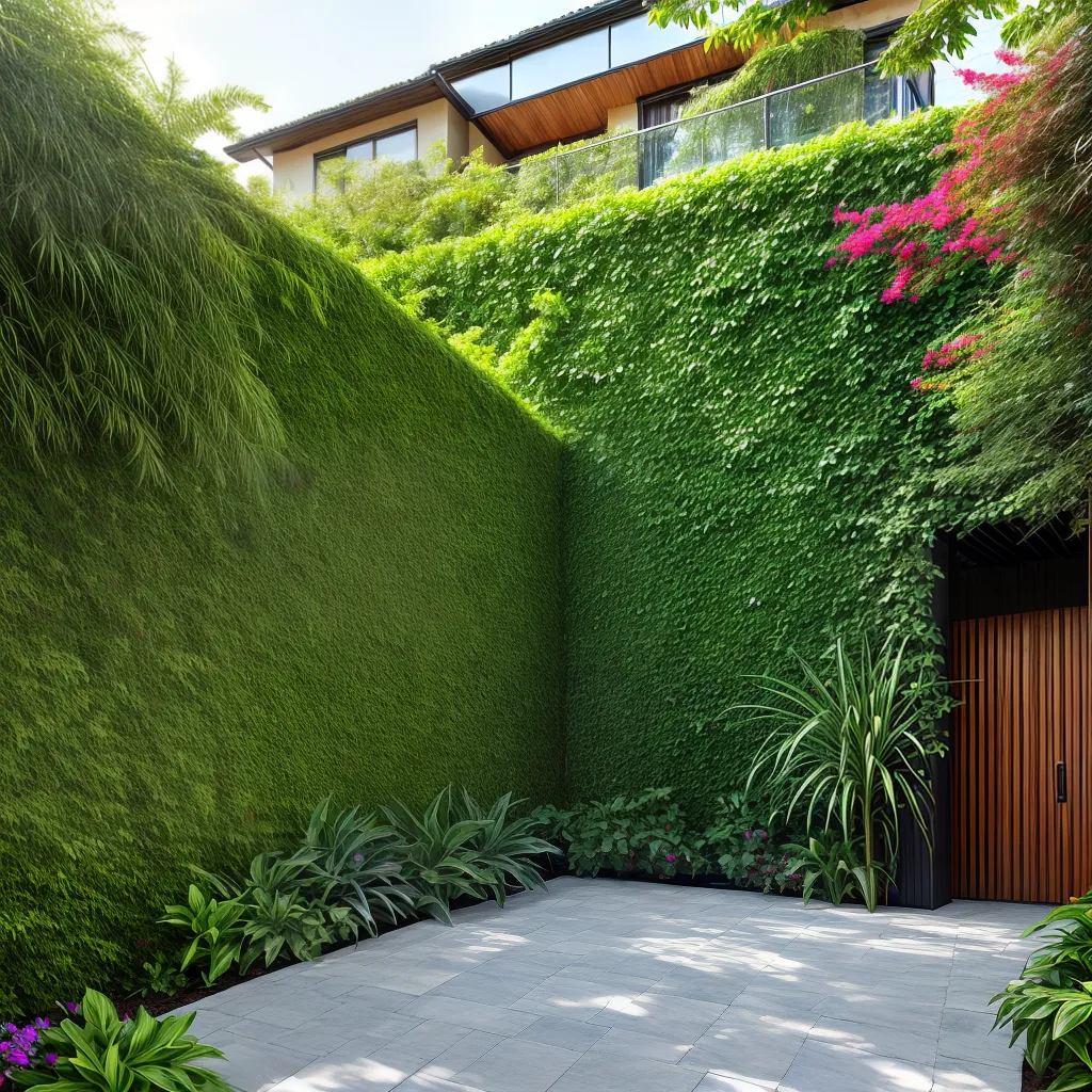 jardim cercado plantas cascata