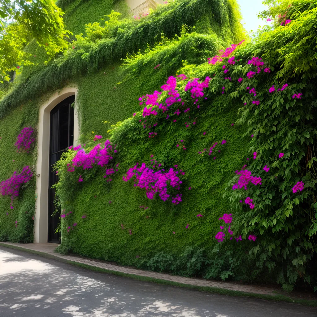 muro verde plantas escalada enfeite