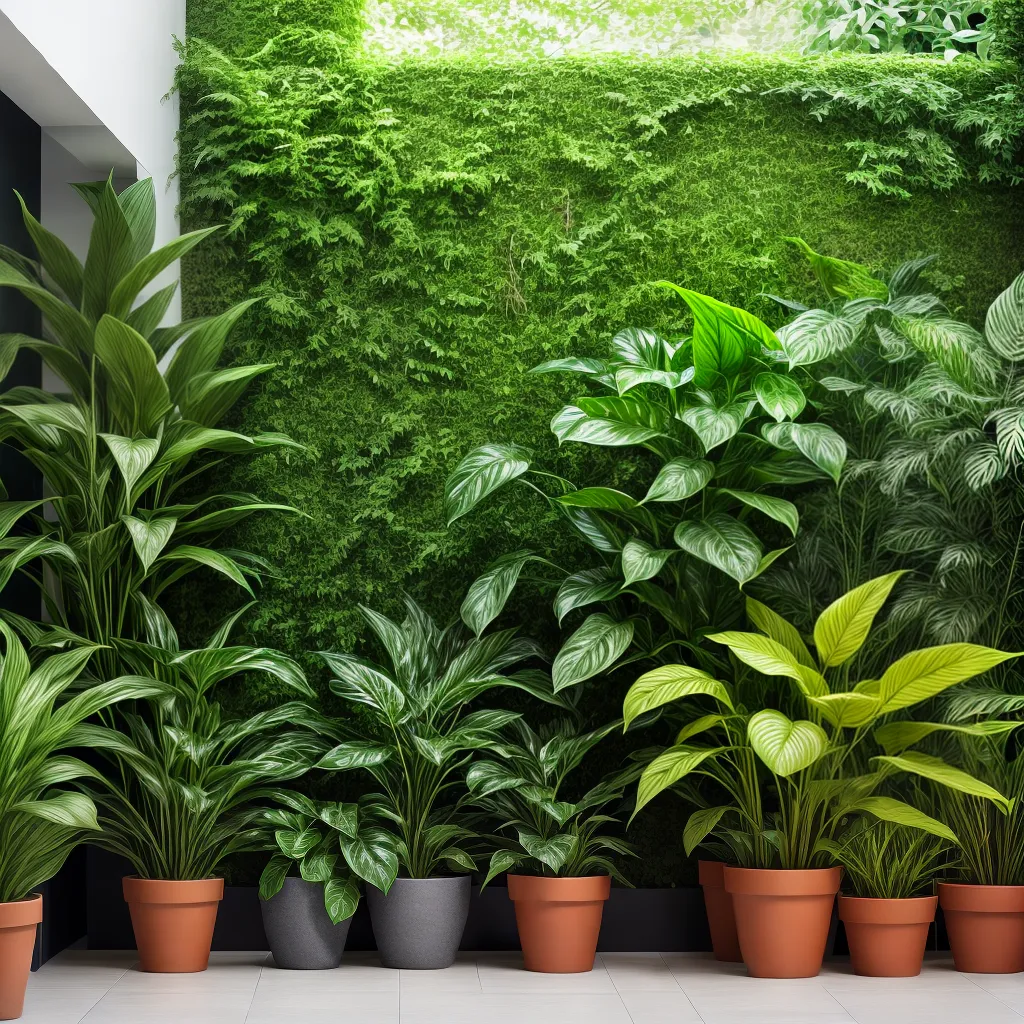 jardim interno variedade plantas verde
